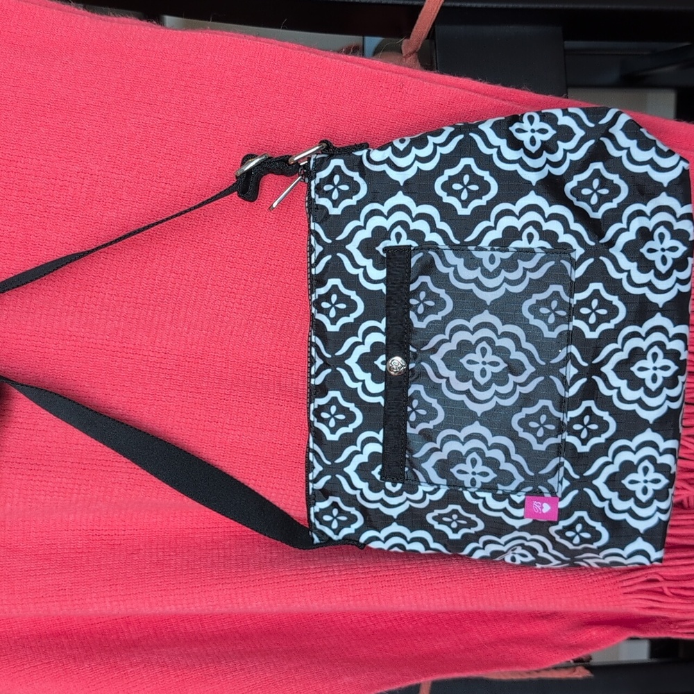 Brighton Black and Blue Patterned Crossbody Bag